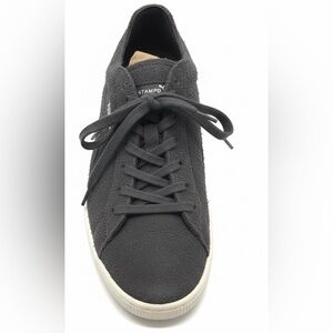 PUMA Stampd Size 12 Charcoal Textured Lace-Up Sneakers
